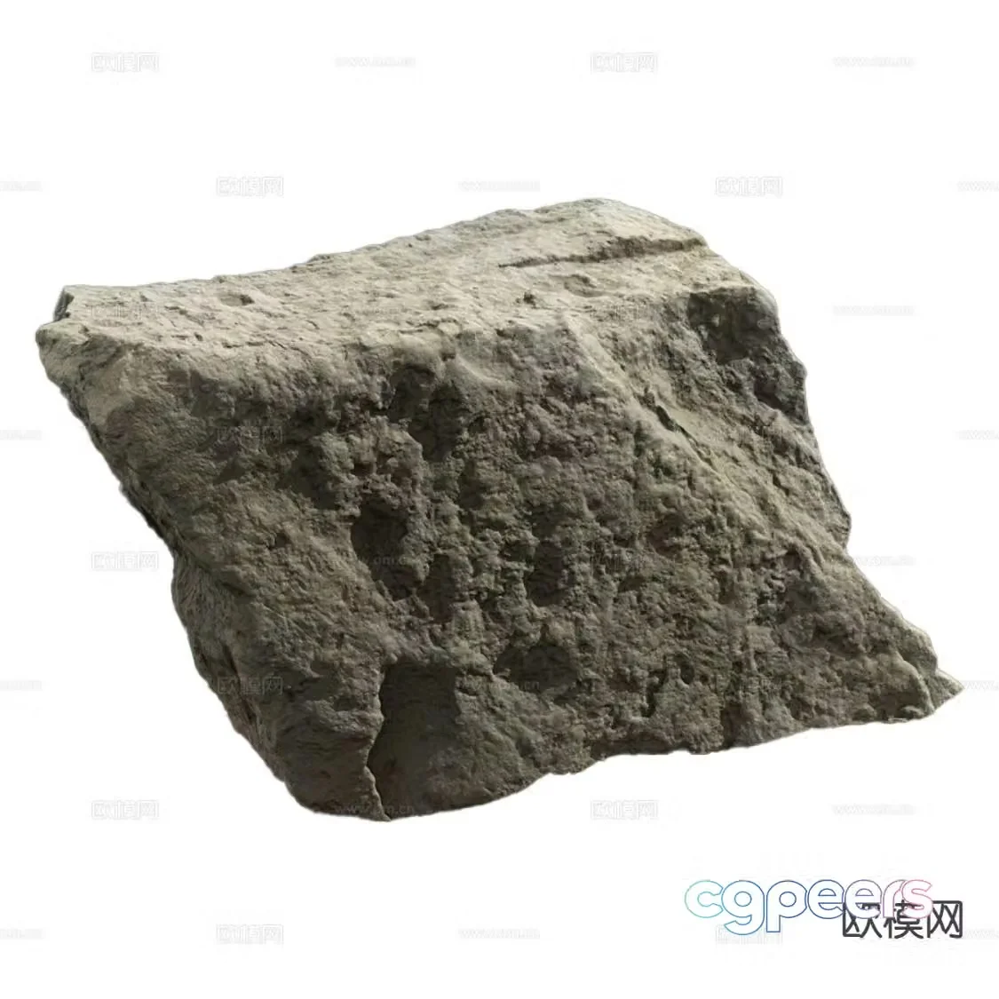 modern rock granite 3d model