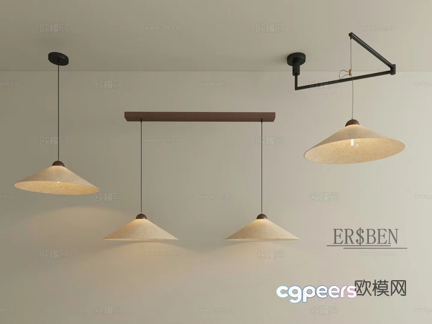 Middle-aged restaurant chandeliers new Chinese style Zen rice paper lantern Song Dynasty aesthetic Japanese style Wabi B&B Tea Room Study Light 3D model