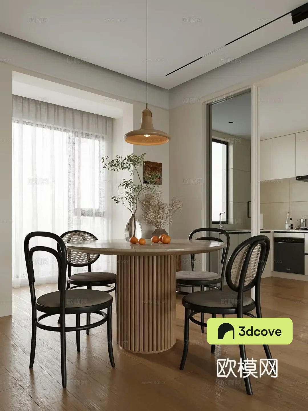 Retro style dining table and chairs Restaurant