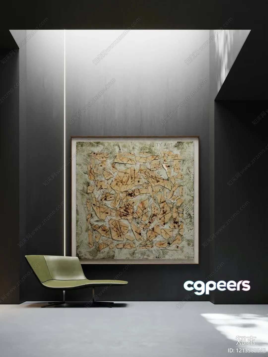 Modern Art Piece 3D Model – 12560 – VRAY Render