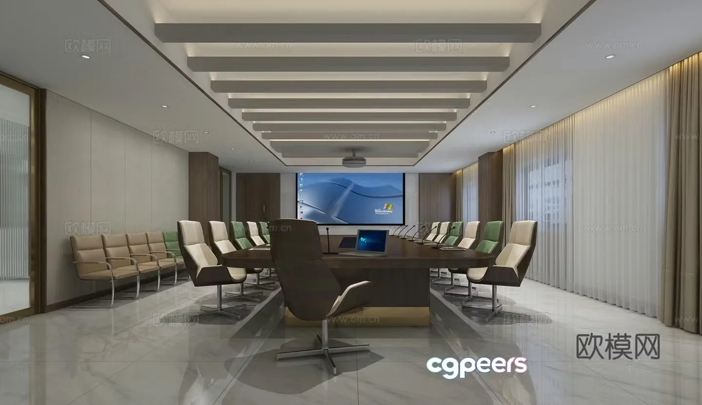 Modern conference room 3d model