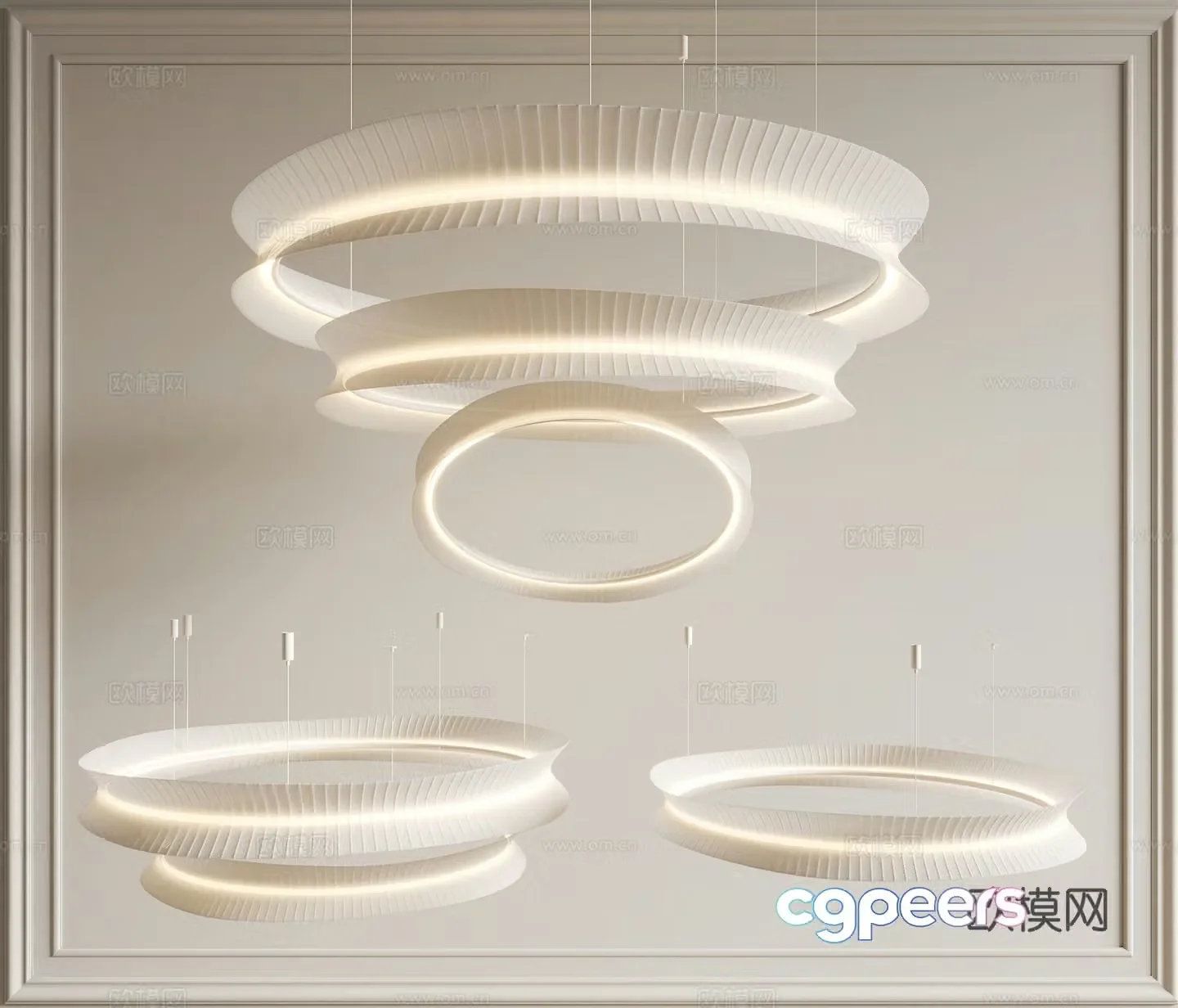 Modern chandelier 3d model