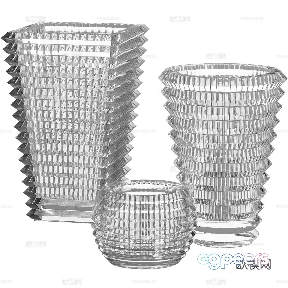Modern Italian glass vase 3d model