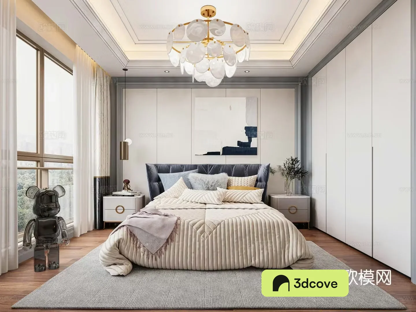 Simple European bedroom