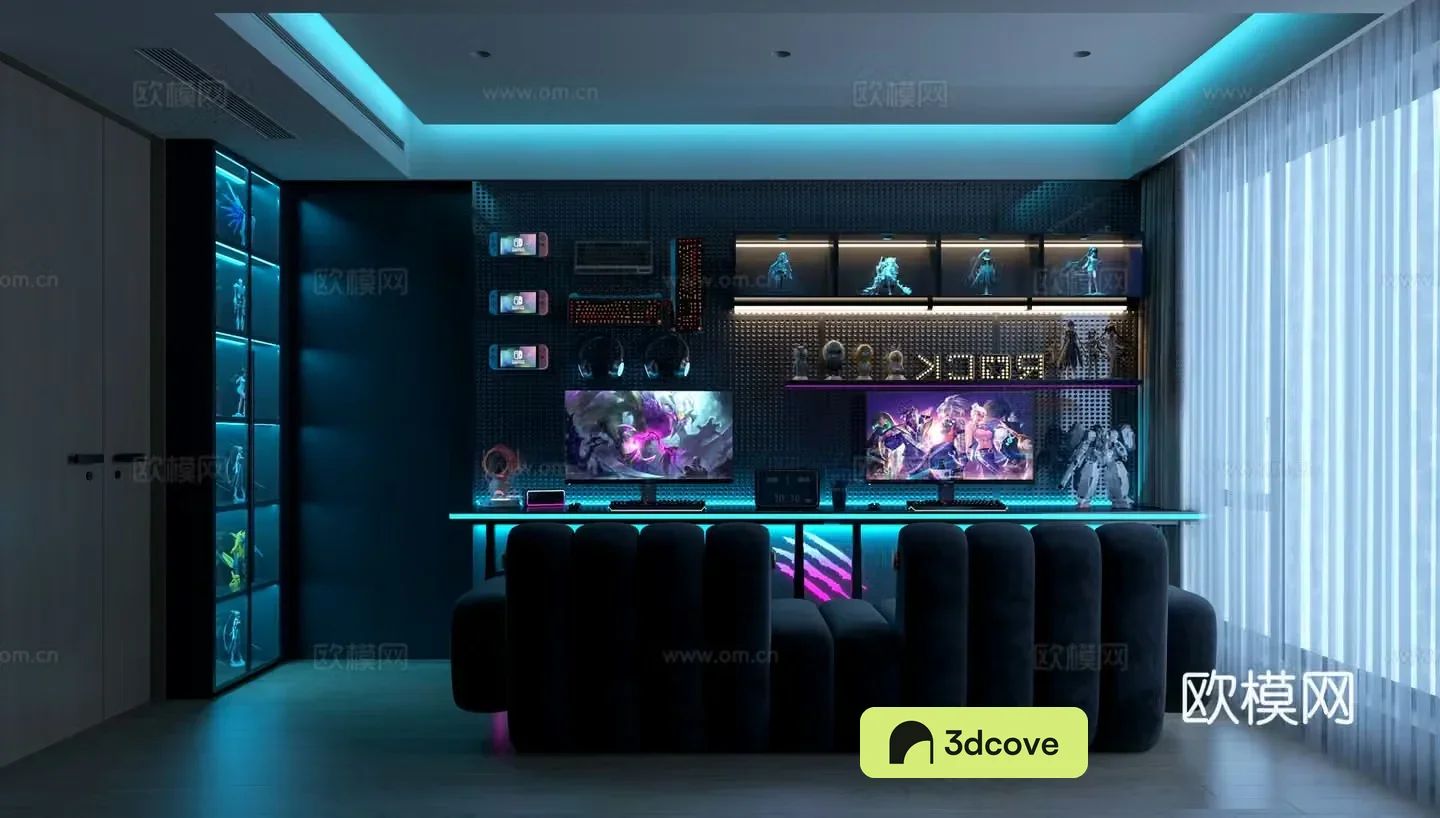 Advanced gray computer room e-sports room
