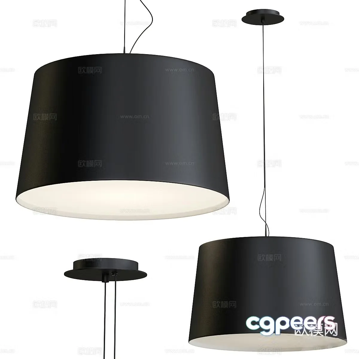 Modern Italian minimalist decorative chandelier 3d model