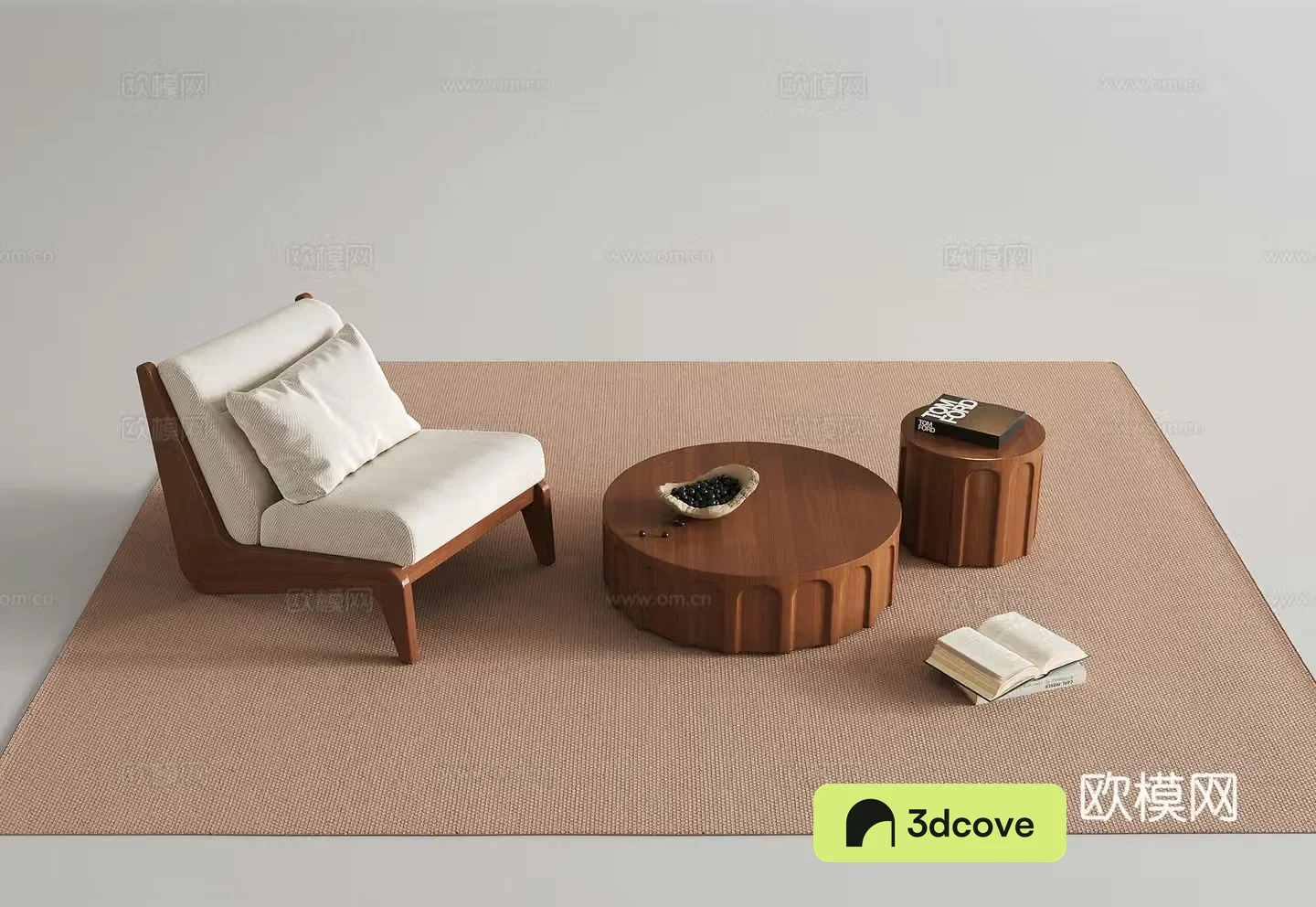 Modern medieval leisure chair single chair side and corner wooden chair