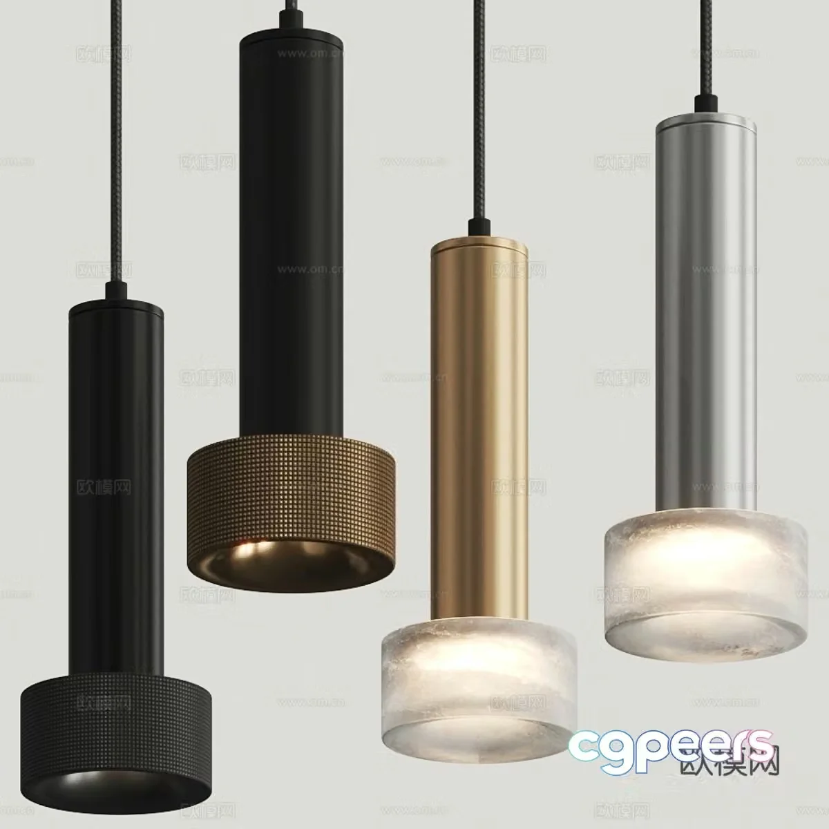 Light luxury chandeliers chandeliers 3d model