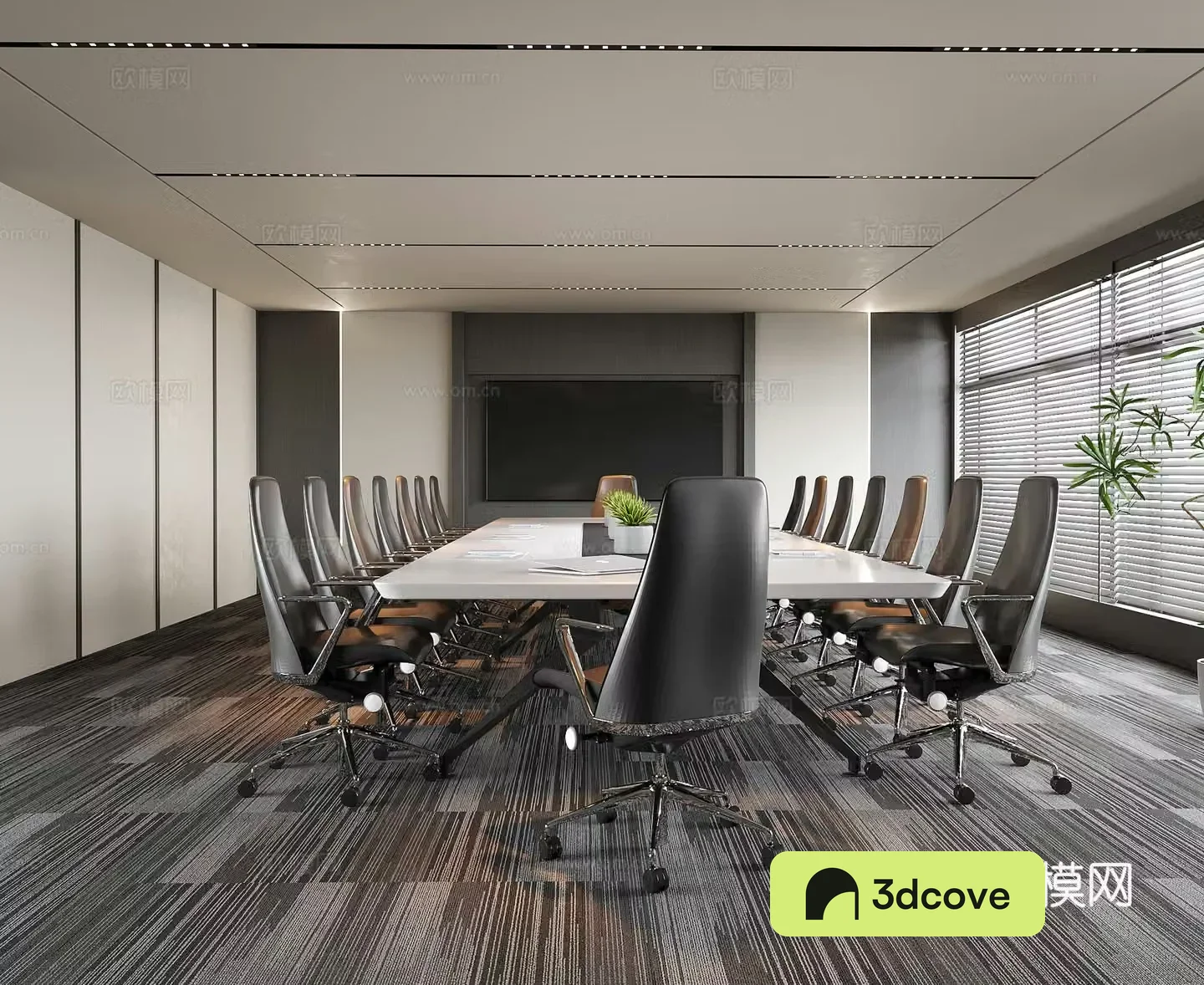 Modern conference room conference table and chair