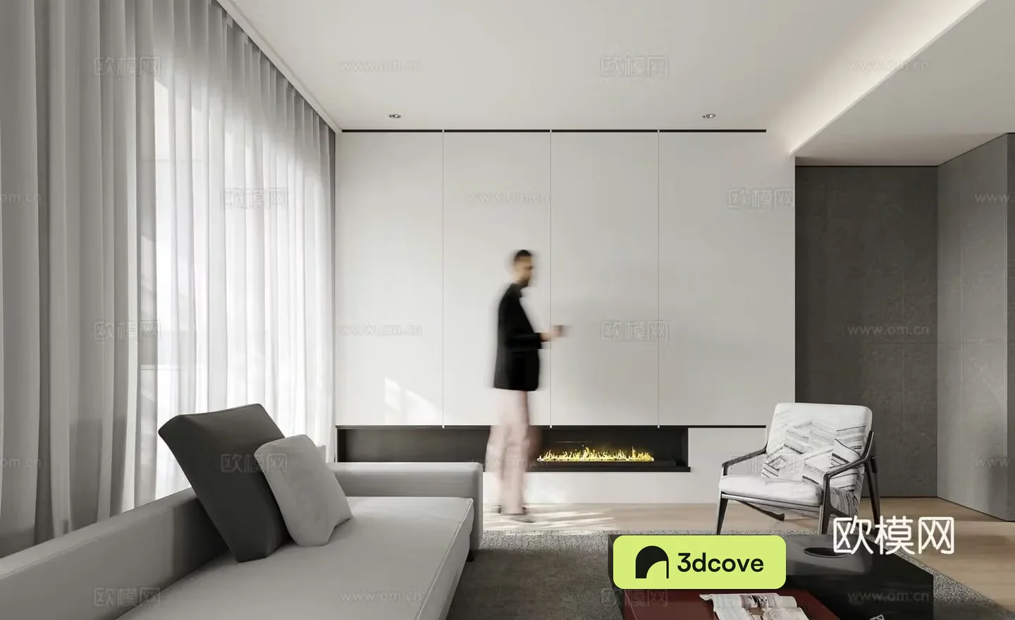 Modern simple living room sofa combination side cabinet decorative ornament