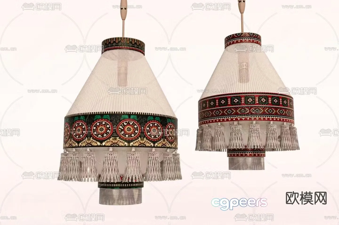 Southeast Asian chandelier Ethnic style chandelier 3d model