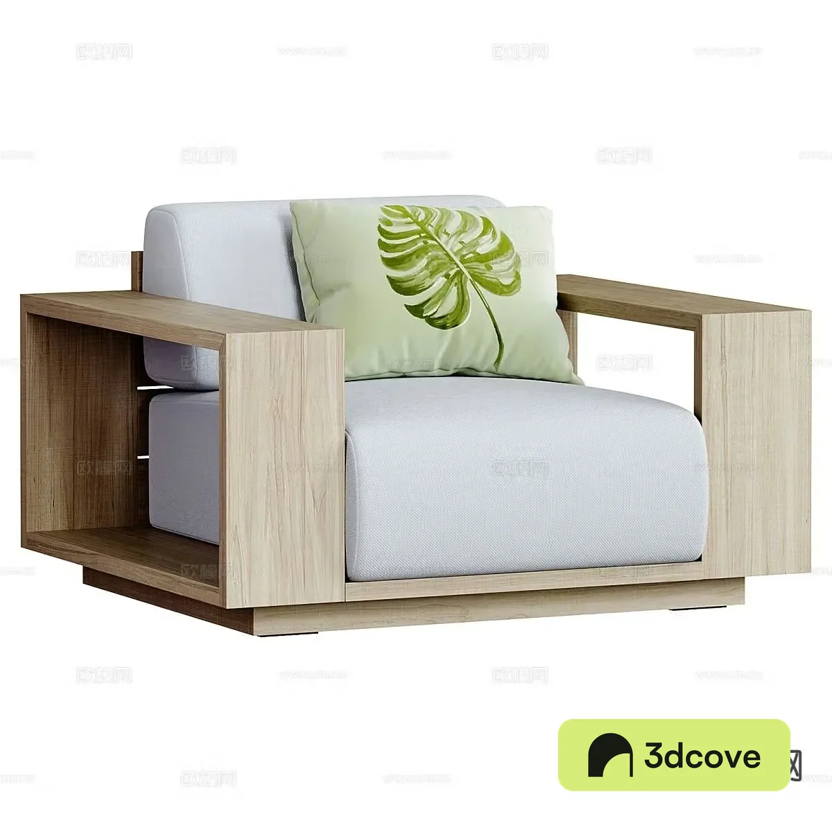 Log style single sofa outdoor sofa
