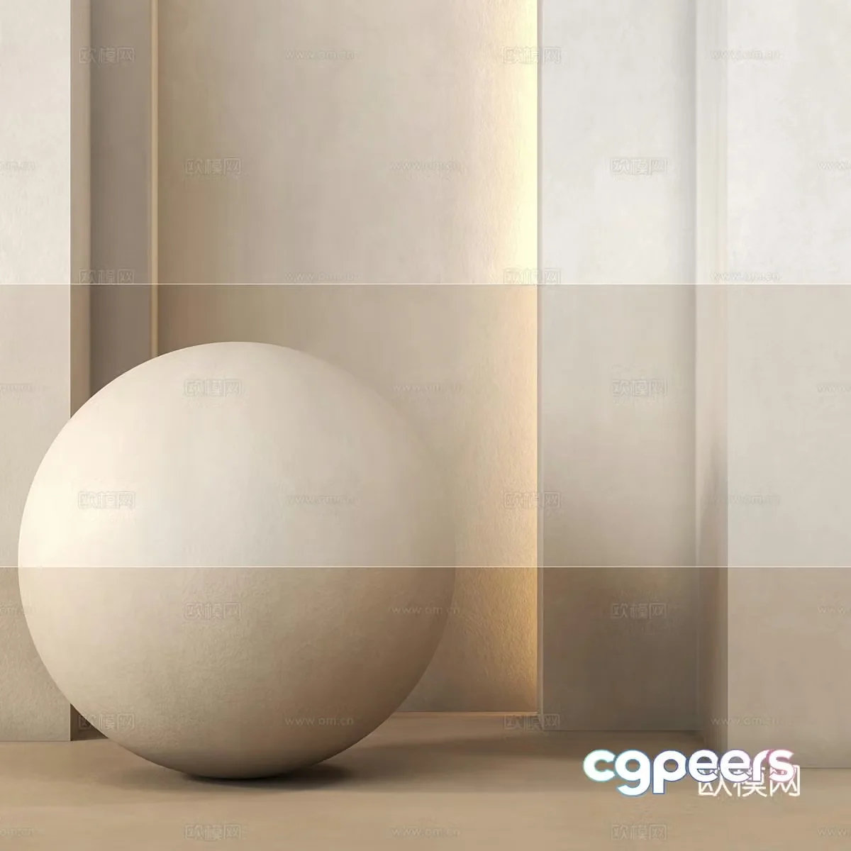 Modern micro-cement wall art paint 3d model
