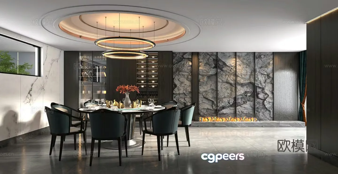 New Chinese restaurant 3d model