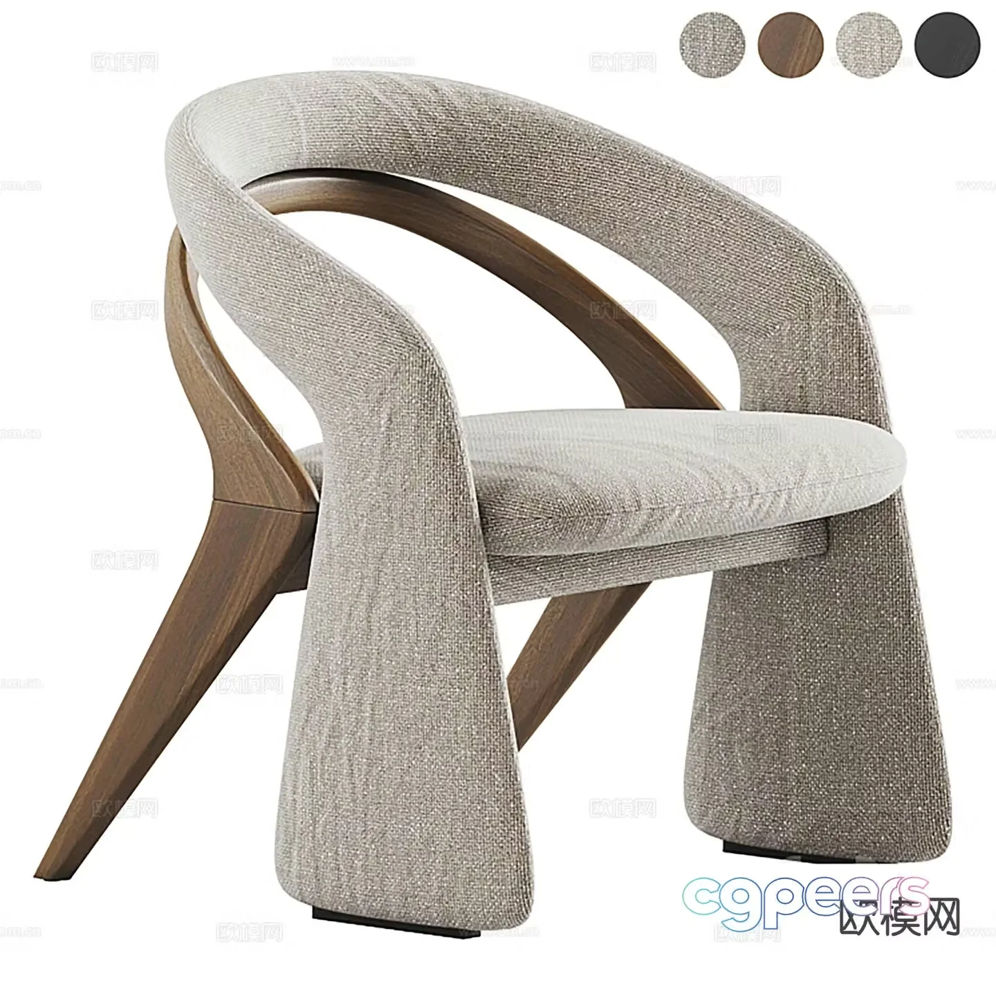 Modern chair leisure chair 3d model