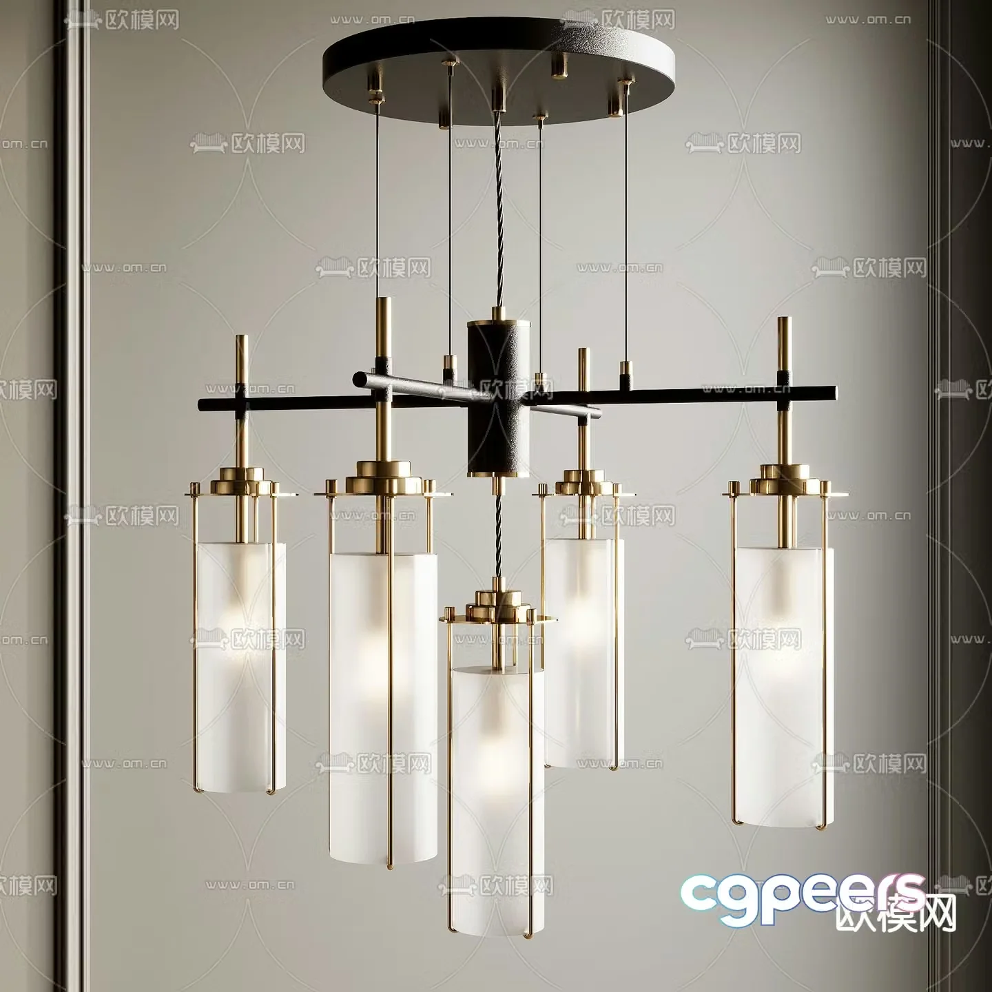 French chandelier light luxury chandelier 3D model