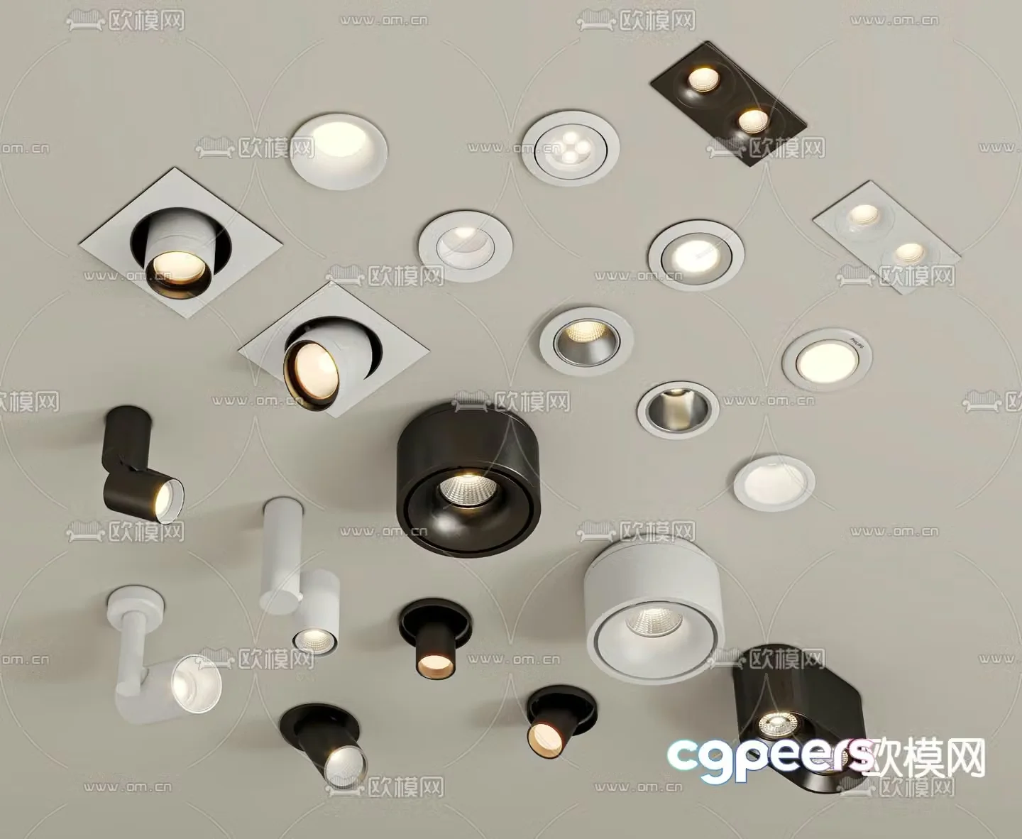 Modern downlight spotlight 3d model