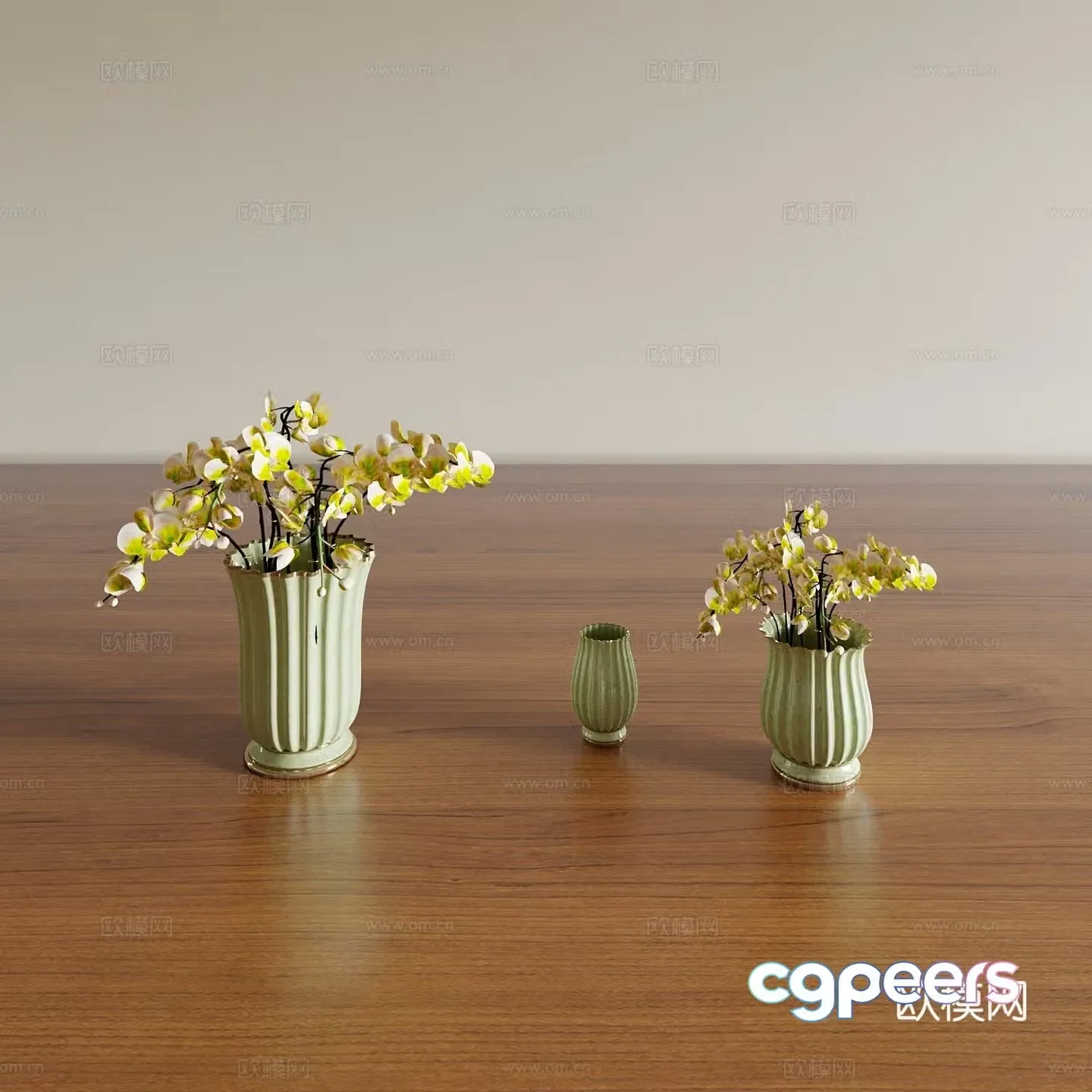 Vase Flower Art Flower Arrangement Green Plant Bonsai Pot Plant Indoor Green Plant Plant Ornament 3D Model