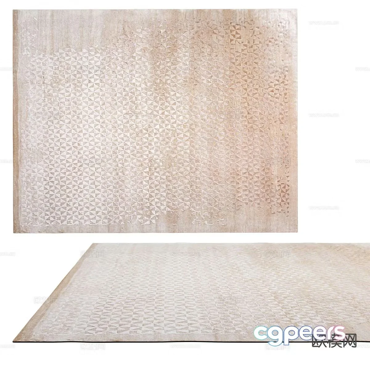 Modern carpet square carpet 3d model
