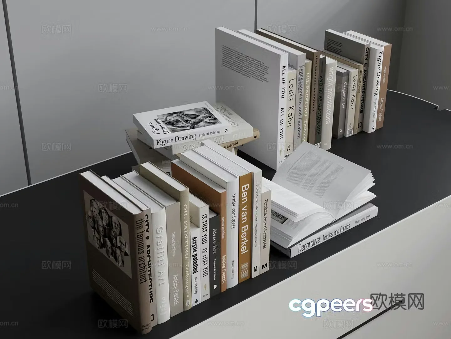 Books Book Ornaments 3D Model