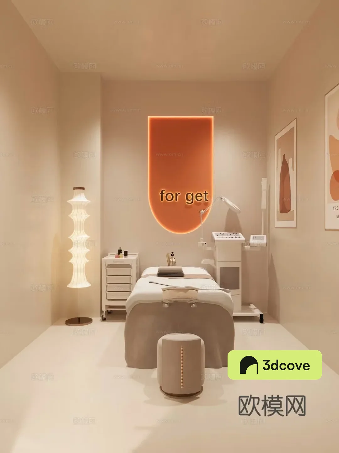 Beauty salon hall Beauty room Recreation area Negotiation area 3d model