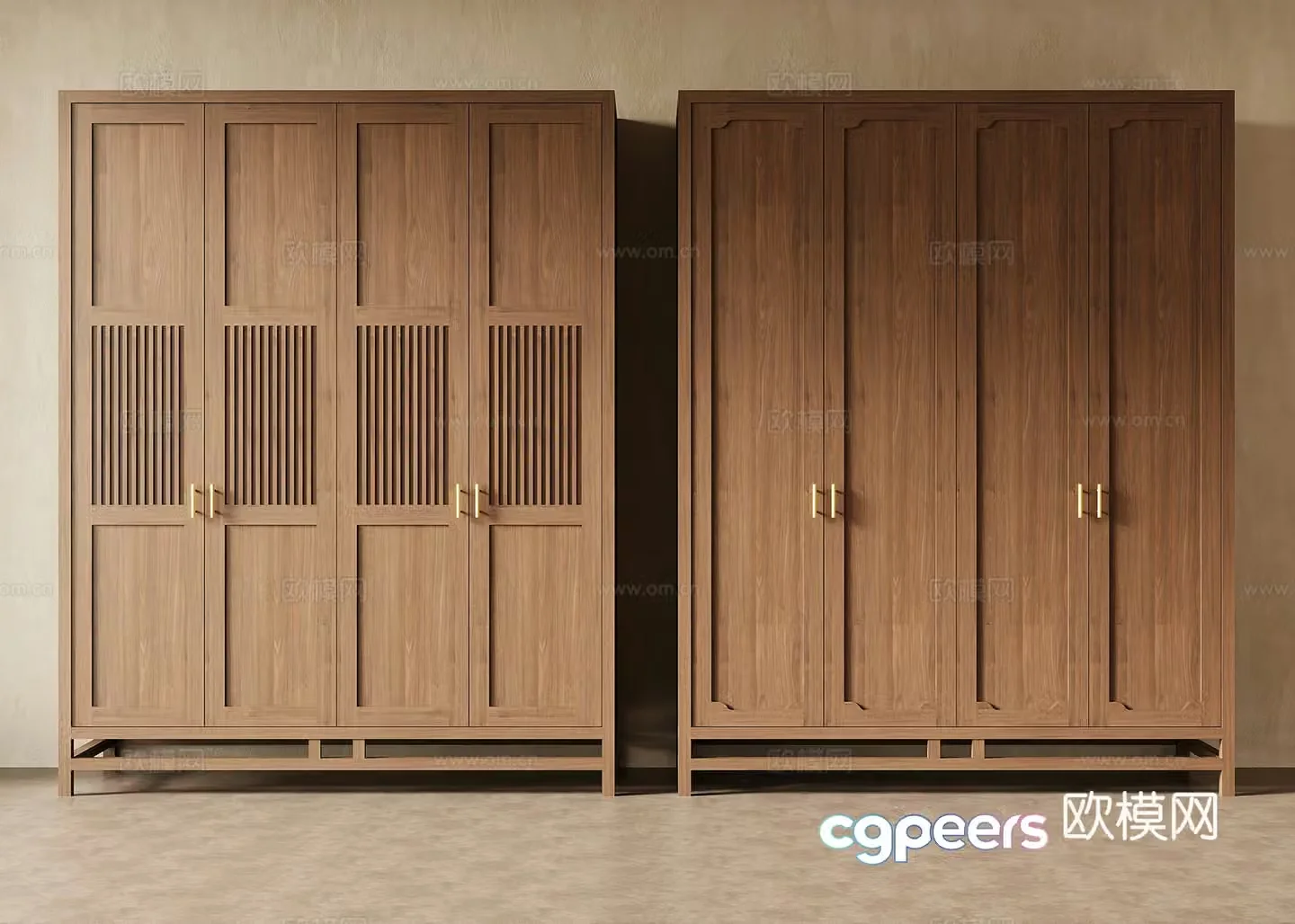 Wardrobe New Chinese style wardrobe 3D model