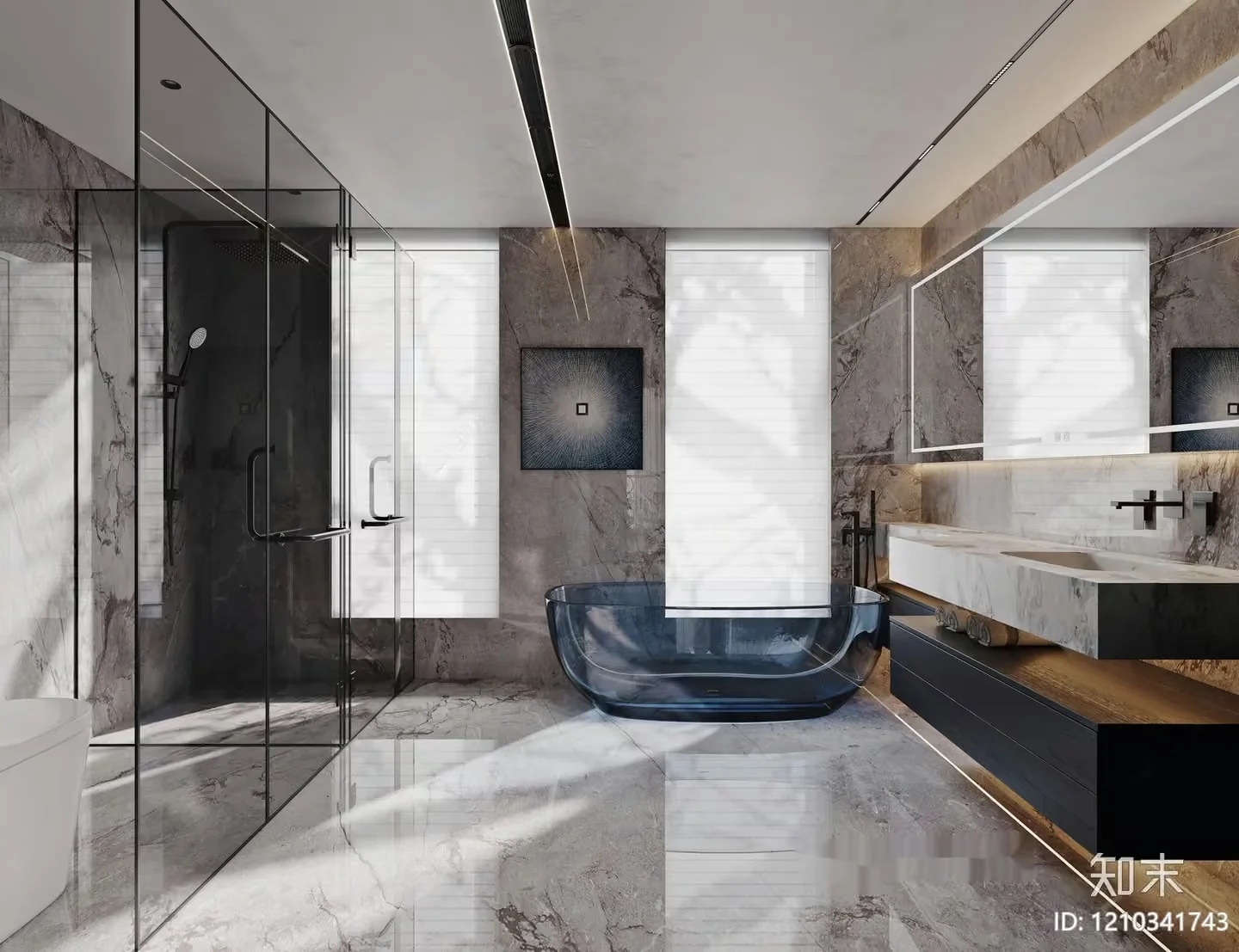 Modern Bathroom 3D Model – 3274 – VRAY Render