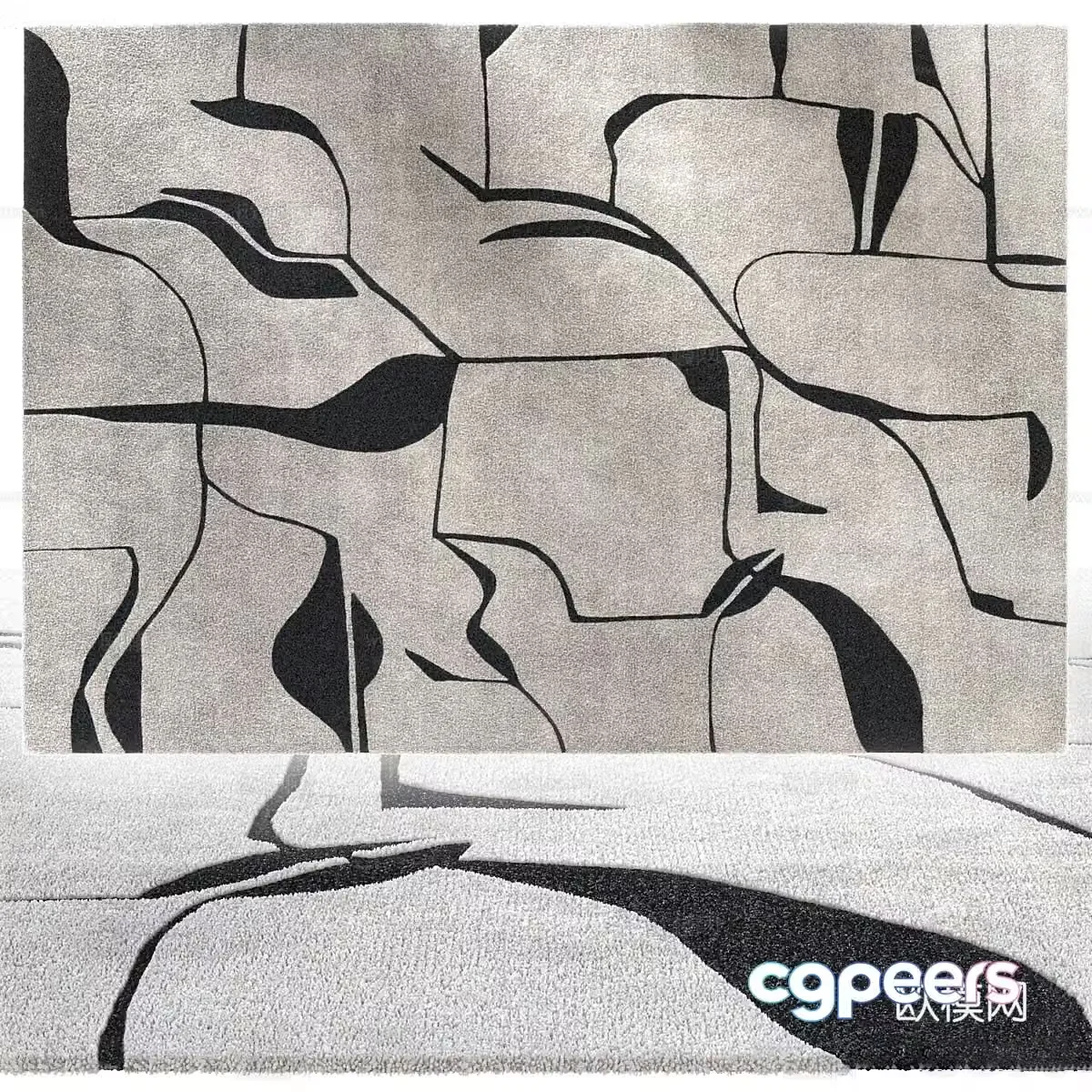 Modern Italian Petalos carpet 3d model