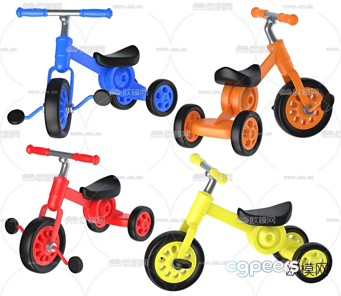 Modern children’s bicycle 3d model