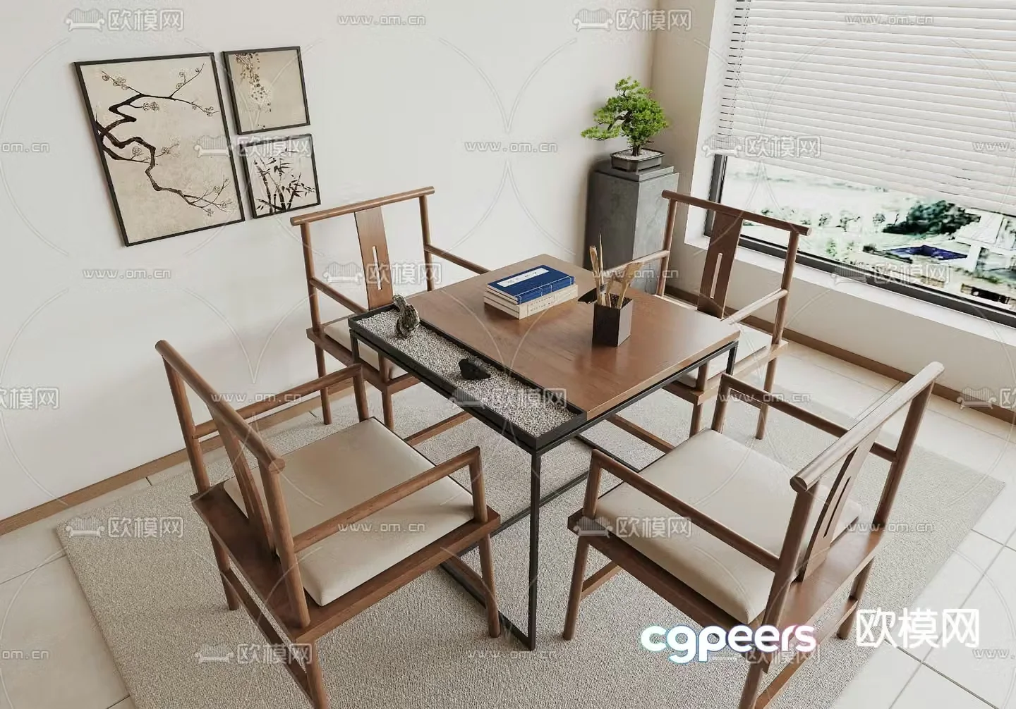 Leisure tables and chairs Negotiation tables and chairs 3d model