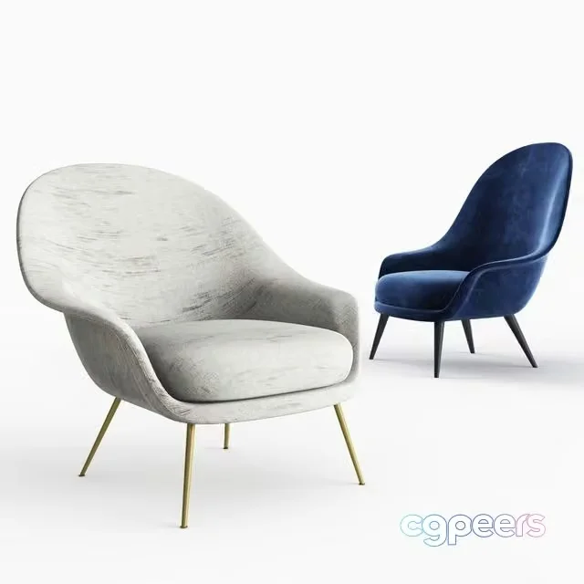 3ds Max Free – Viaduct Bat Lounge Chair