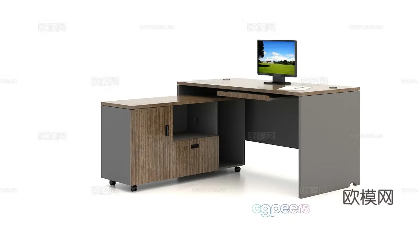 3d model of office desk