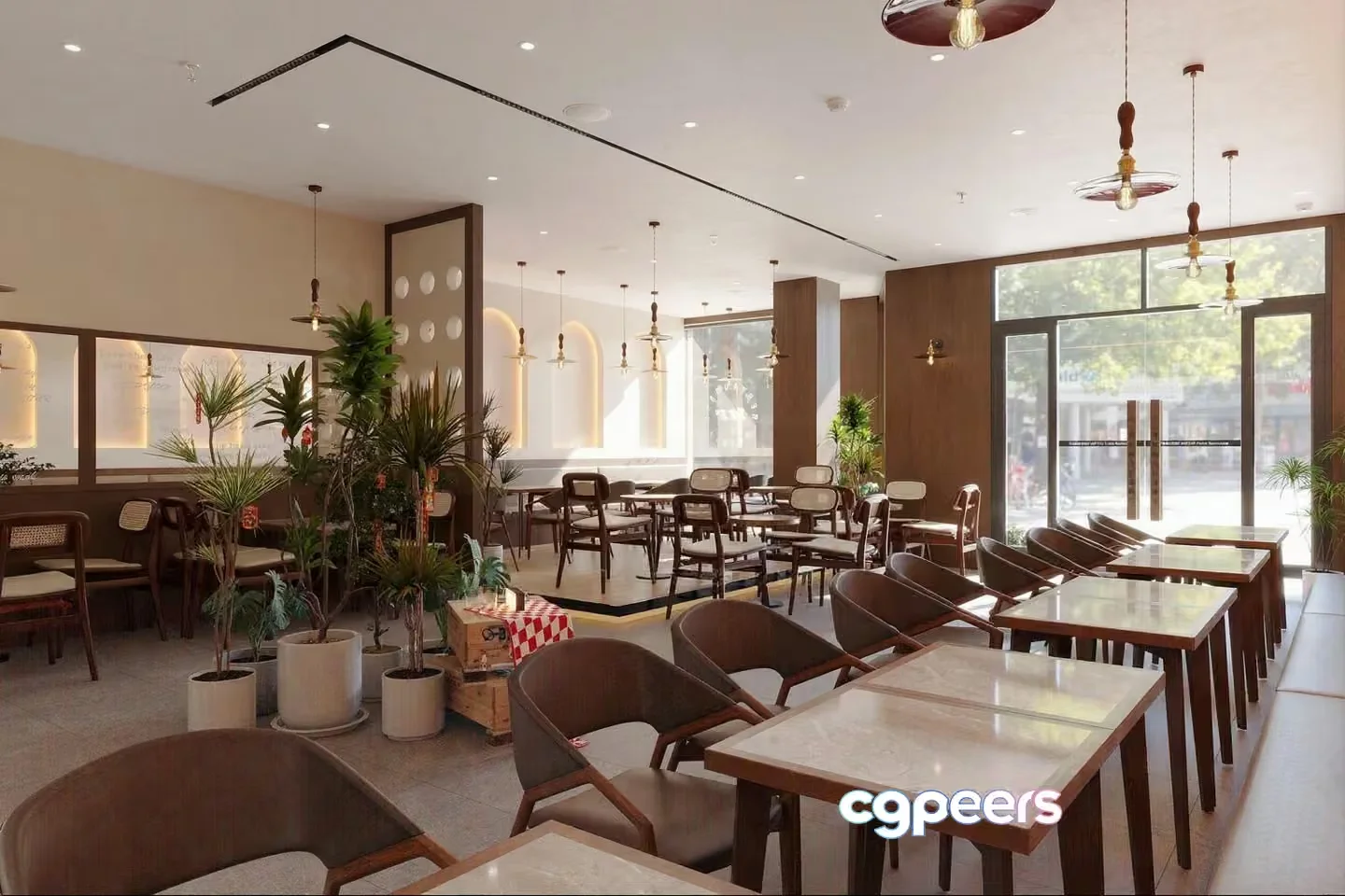 Modern Dining Room 3D Model – 6162 – VRAY Render