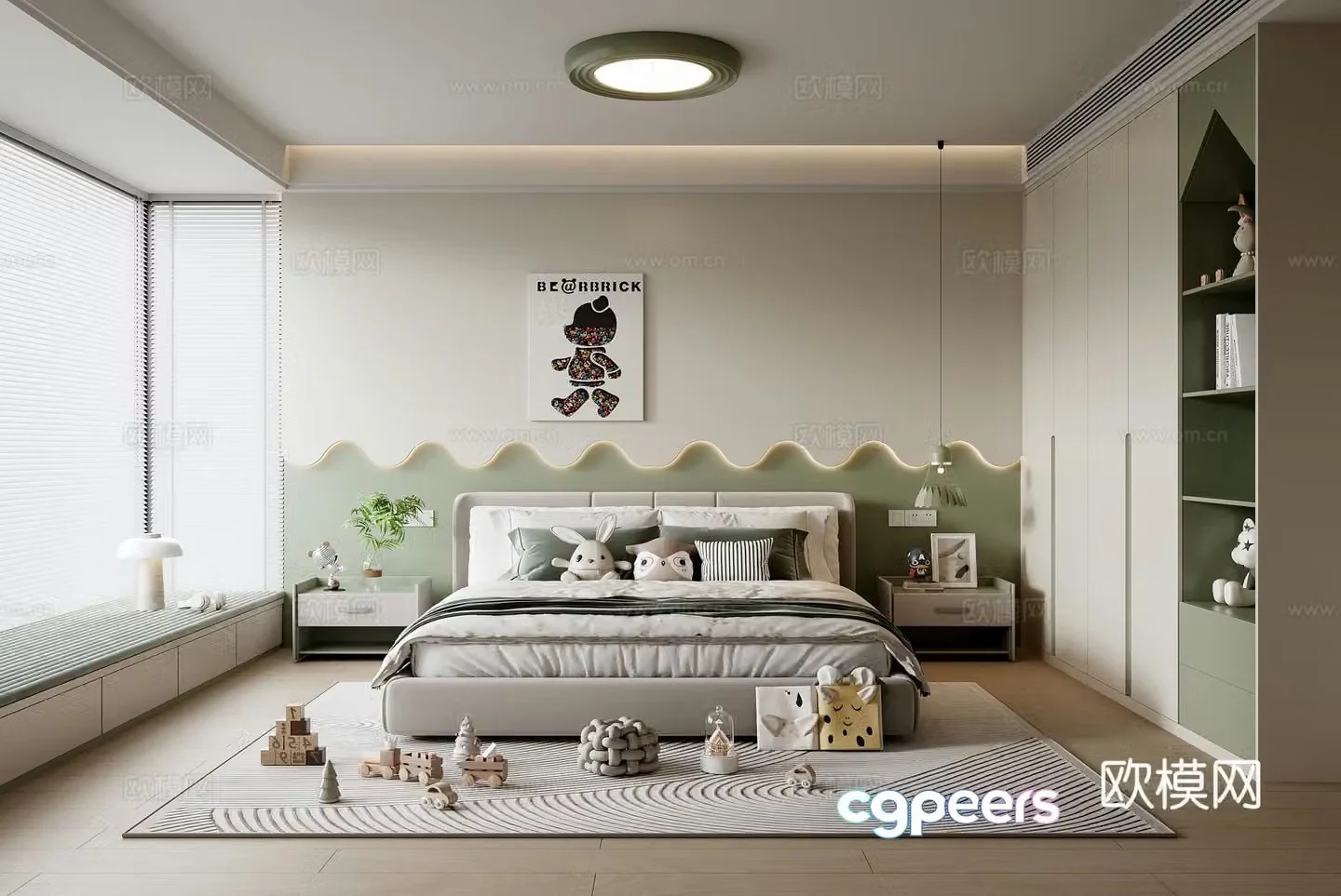 Modern children’s room 3d model