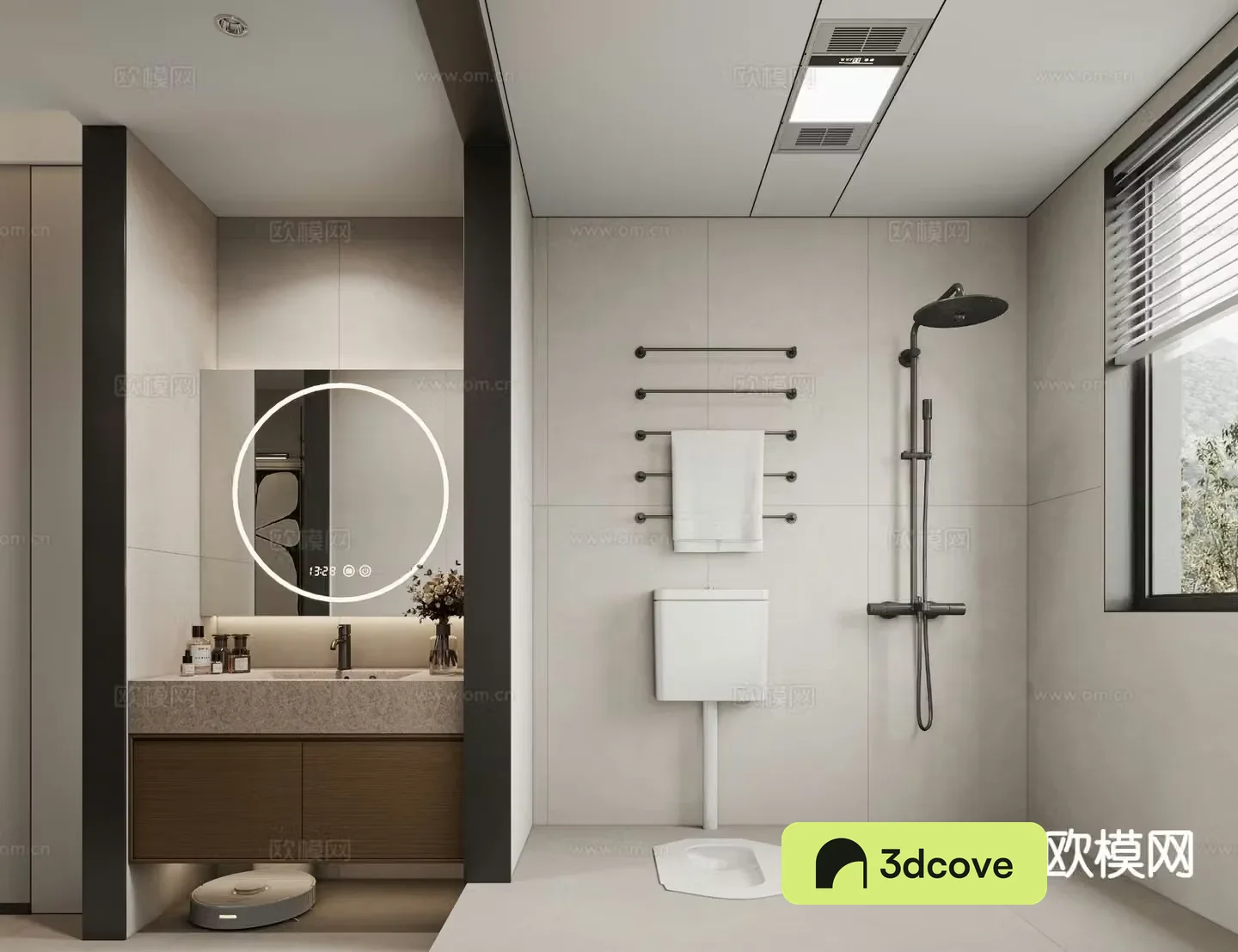 Modern bathroom toilet