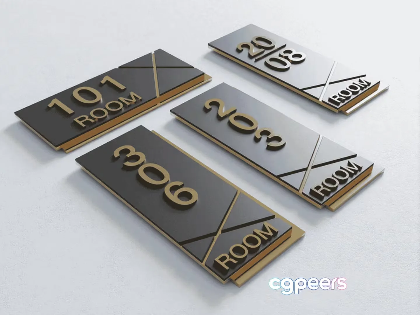 Modern Hotel Room Signs 3D Model – 16513 – VRAY Render