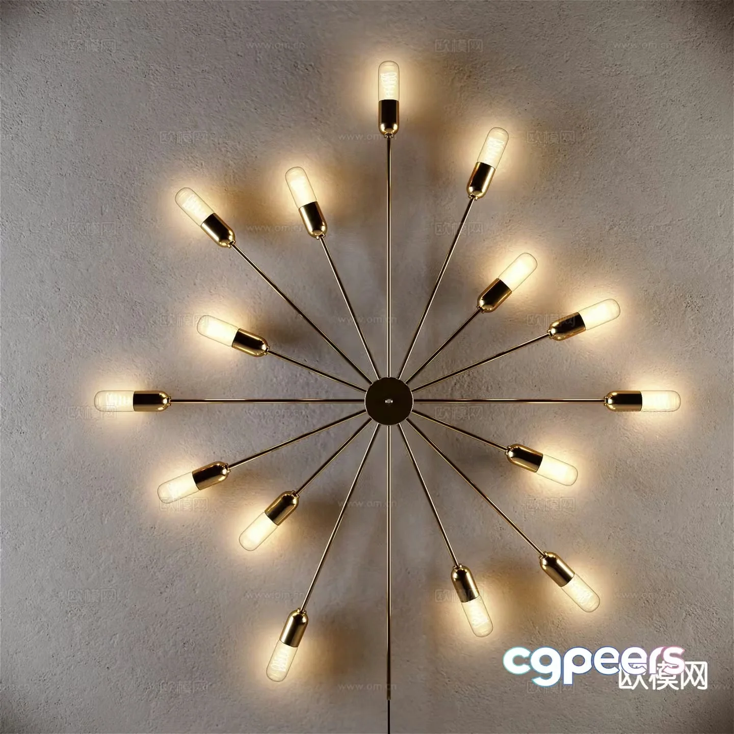 Light luxury wall lamp Firework wall lamp 3D model