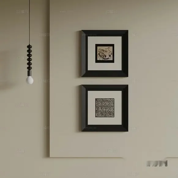 Minimalist Wall Art 3D Model – 14665 – VRAY Render