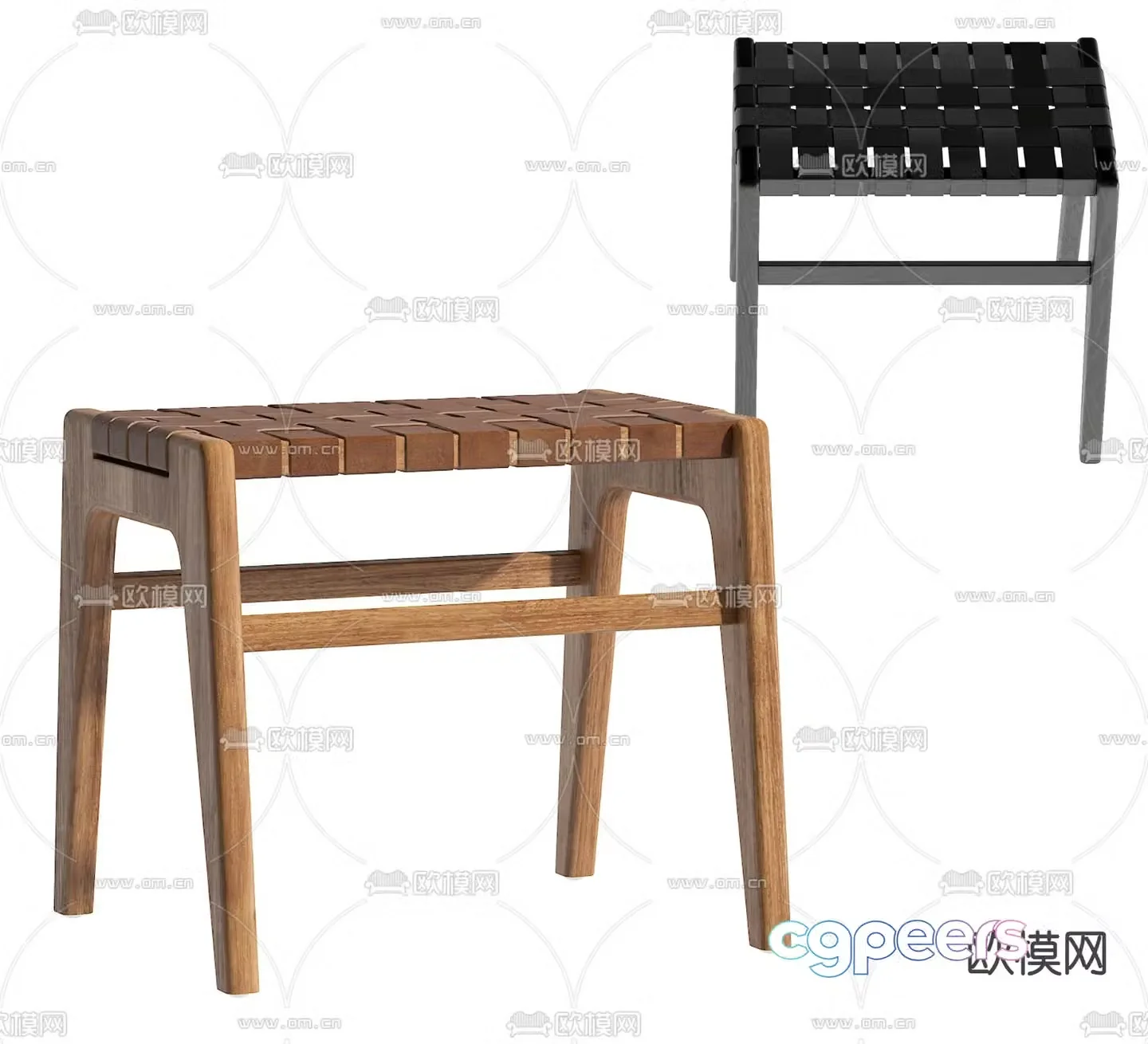 Zara stool stool low stool 3d model