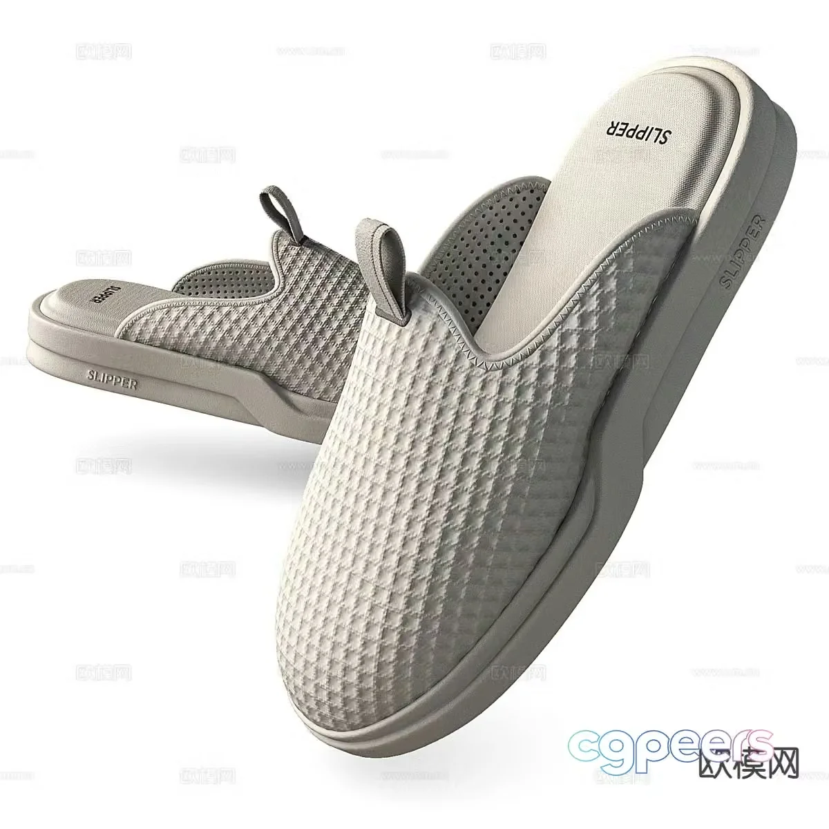 Home slippers cloth slippers 3D model