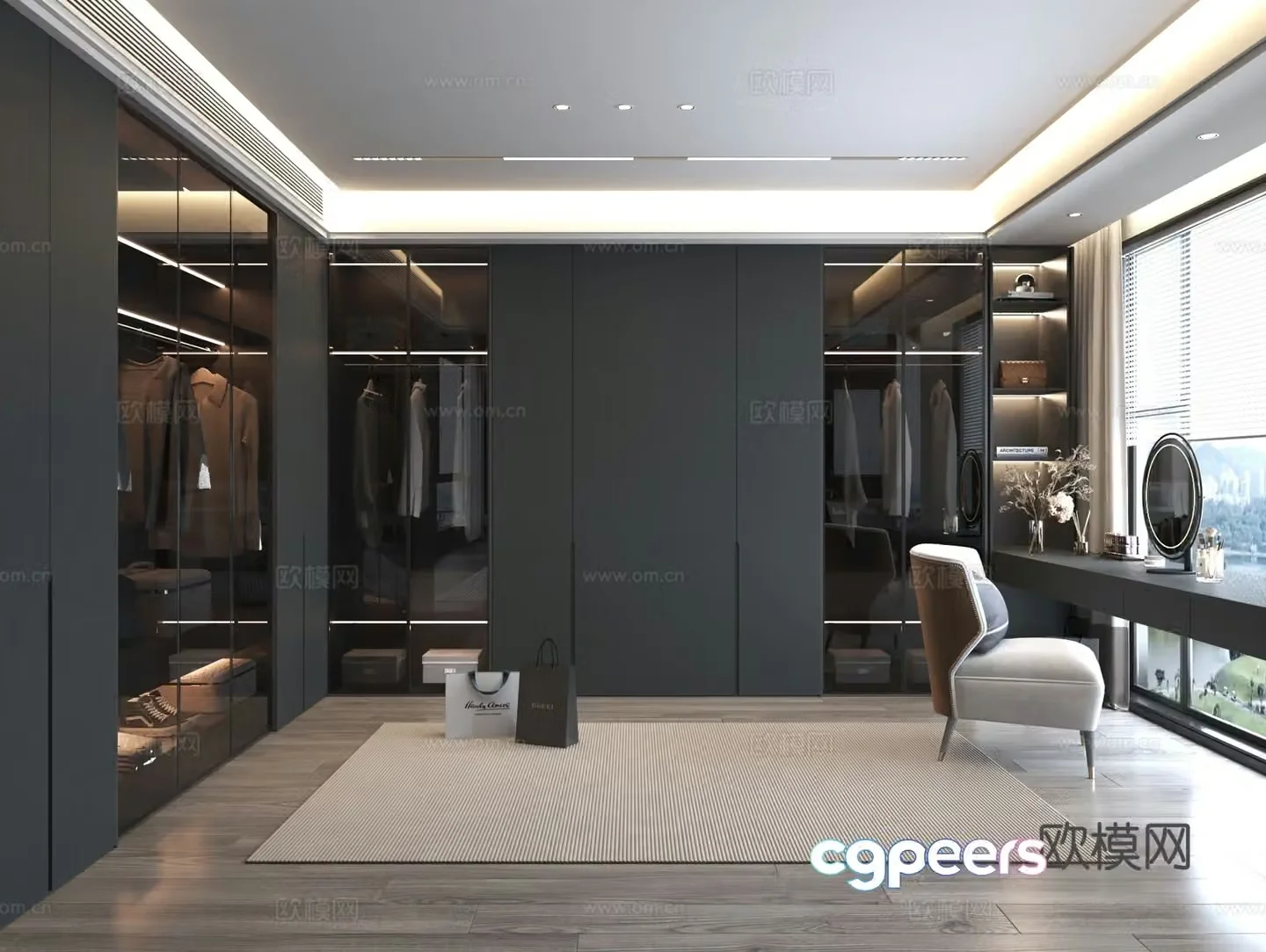 Modern minimalist cloakroom 3d model