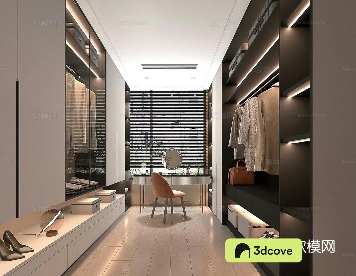 Modern minimalist cloakroom 3d model