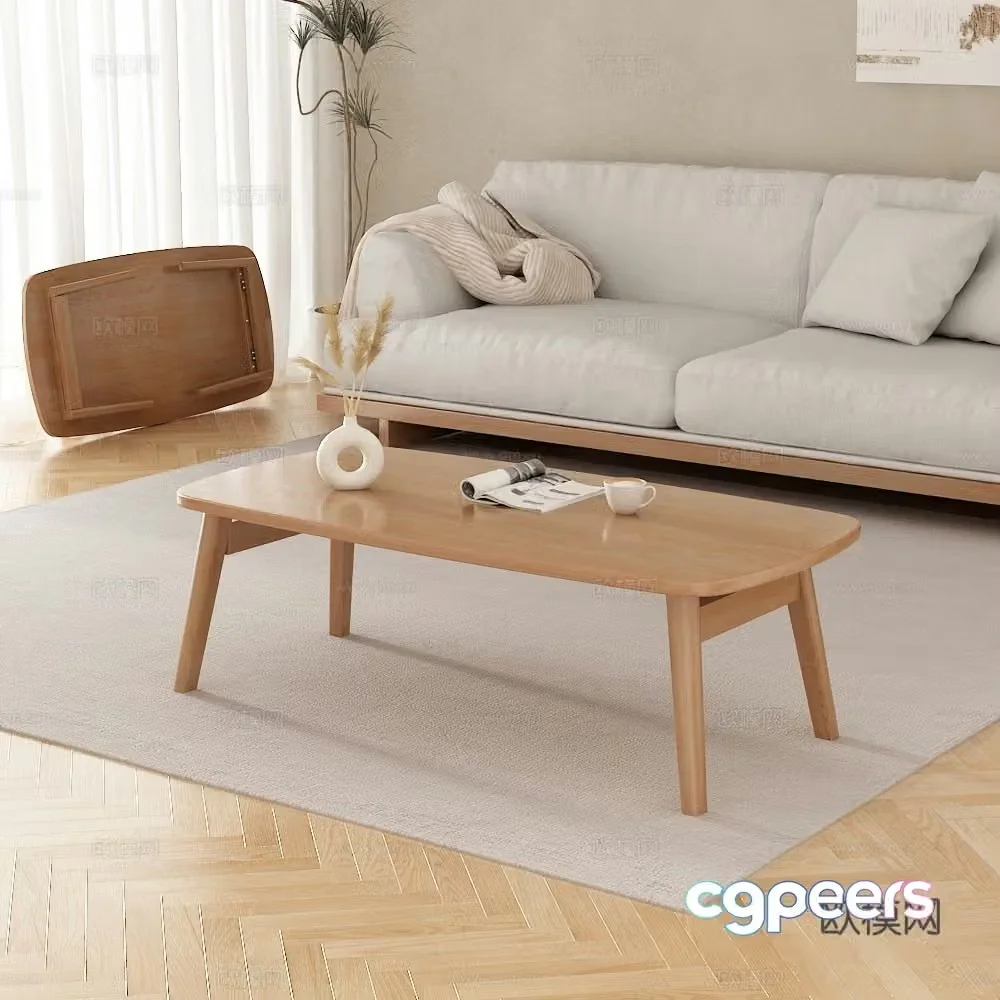 3D model of coffee table shelf