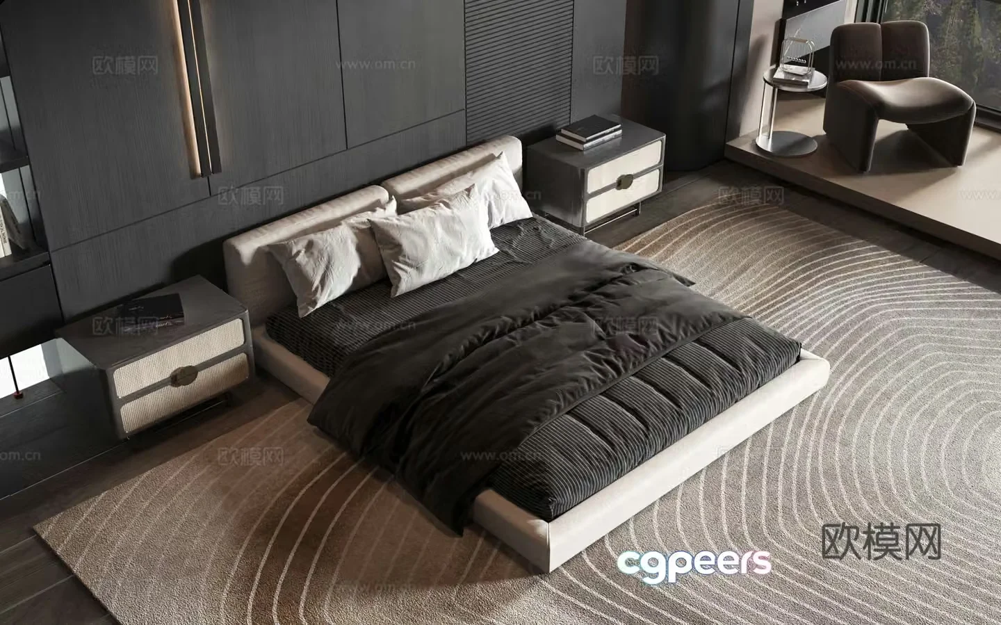 Modern style product bed 3d model