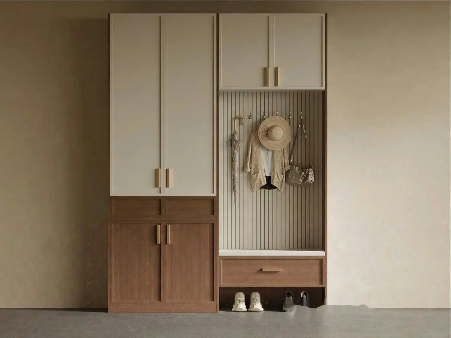 Modern Wooden Closet 3D Model – 13517 – VRAY Render