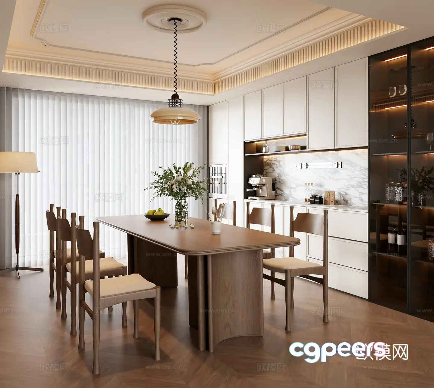 French restaurant 3d model