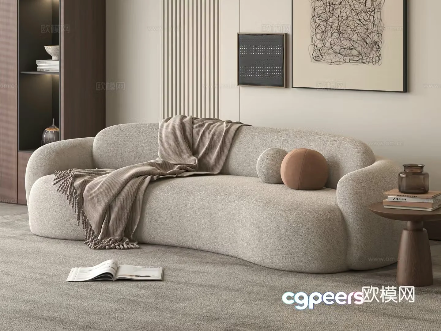 Silent Alien Sofa 3D Model 3D Model