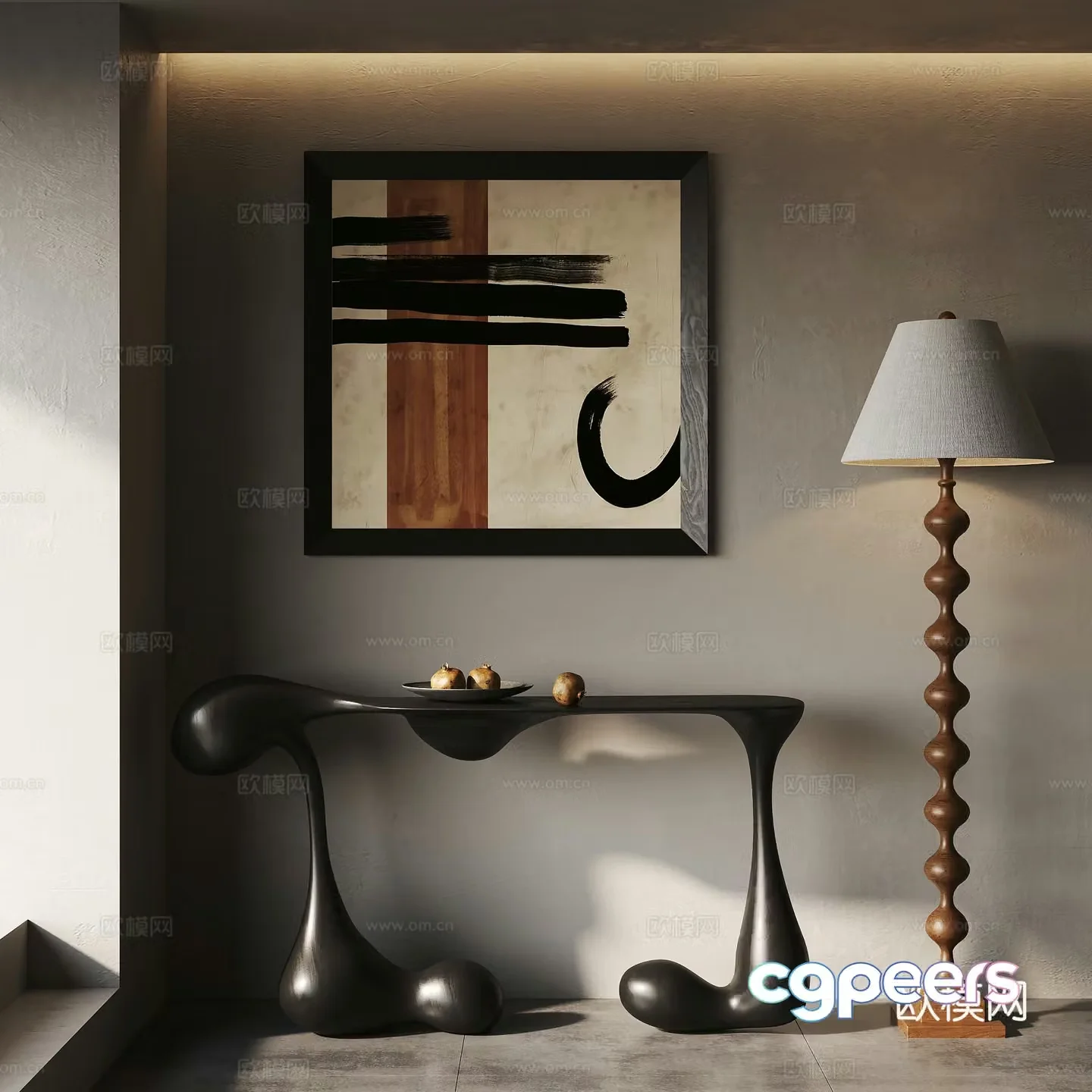 Wasabi wind decorative painting 3d model