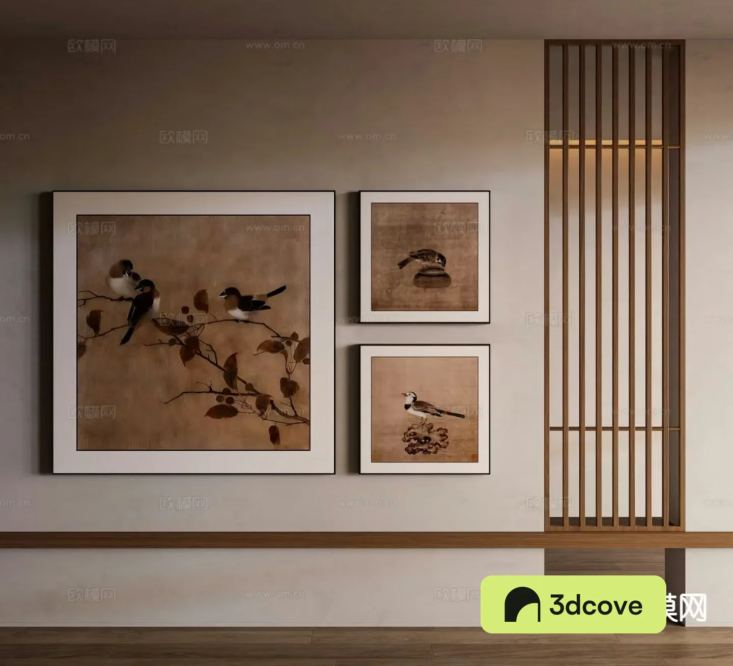 New Chinese style flower and bird painting decorative painting