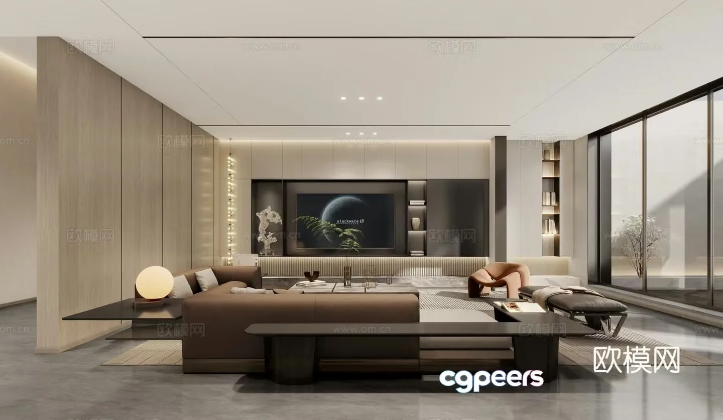 Villa living room 3d model